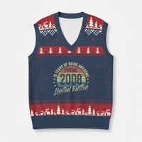 Funny 18th Birthday V-Neck Knit Sweater Vest 18 Years Old Gifts Vintage 2008 Limited Edition