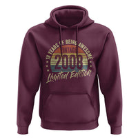Funny 18th Birthday Hoodie 18 Years Old Gifts Vintage 2008 Limited Edition