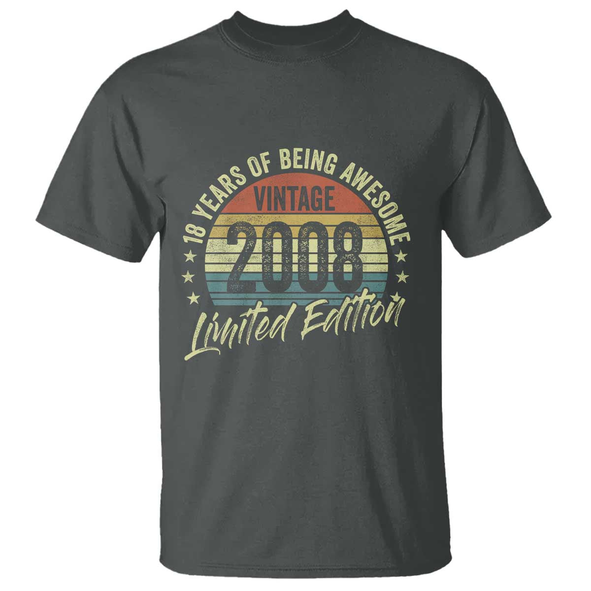 Funny 18th Birthday T Shirt 18 Years Old Gifts Vintage 2008 Limited Edition