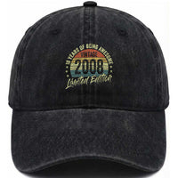 Funny 18th Birthday Washed Cotton Baseball Cap 18 Years Old Gifts Vintage 2008 Limited Edition