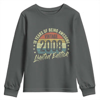 Funny 18th Birthday Youth Sweatshirt 18 Years Old Gifts Vintage 2008 Limited Edition