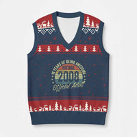 Funny 18th Birthday V-Neck Knit Sweater Vest 18 Years Old Gifts Vintage 2008 Official Adult