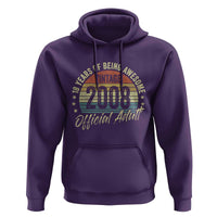 Funny 18th Birthday Hoodie 18 Years Old Gifts Vintage 2008 Official Adult