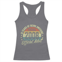 Funny 18th Birthday Racerback Tank Top 18 Years Old Gifts Vintage 2008 Official Adult
