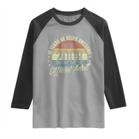 Funny 18th Birthday Raglan Shirt 18 Years Old Gifts Vintage 2008 Official Adult