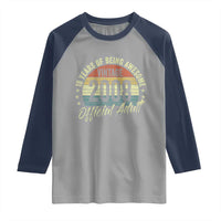 Funny 18th Birthday Raglan Shirt 18 Years Old Gifts Vintage 2008 Official Adult