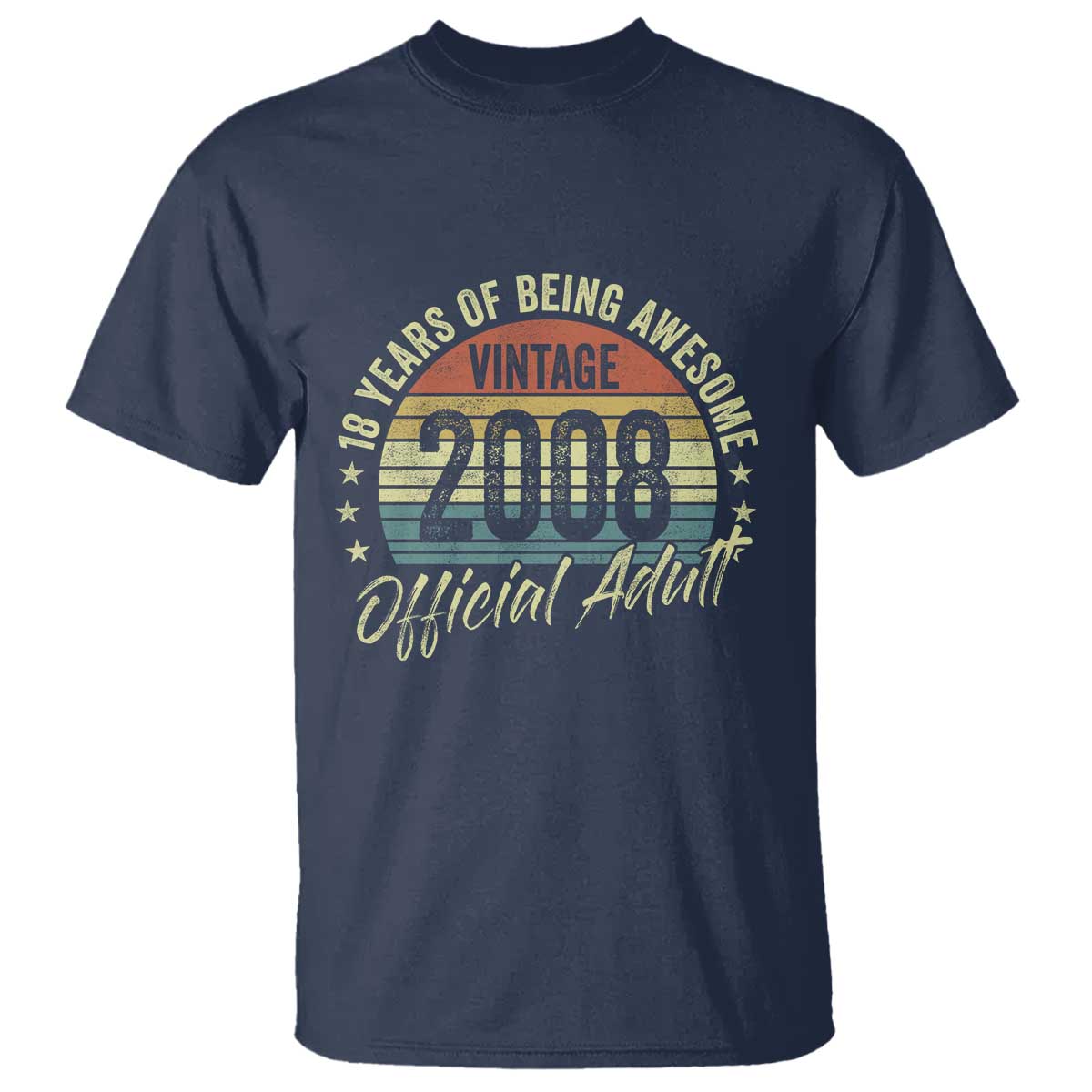 Funny 18th Birthday T Shirt 18 Years Old Gifts Vintage 2008 Official Adult