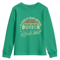 Funny 18th Birthday Youth Sweatshirt 18 Years Old Gifts Vintage 2008 Official Adult