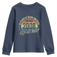Funny 18th Birthday Youth Sweatshirt 18 Years Old Gifts Vintage 2008 Official Adult