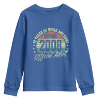 Funny 18th Birthday Youth Sweatshirt 18 Years Old Gifts Vintage 2008 Official Adult
