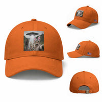 Funny Cat Selfie with Easter Bunny Bigfoot UFO Baseball Cap
