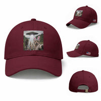 Funny Cat Selfie with Easter Bunny Bigfoot UFO Baseball Cap