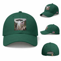 Funny Cat Selfie with Easter Bunny Bigfoot UFO Baseball Cap