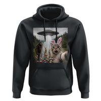 Funny Cat Selfie with Easter Bunny Bigfoot UFO Hoodie