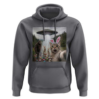 Funny Cat Selfie with Easter Bunny Bigfoot UFO Hoodie