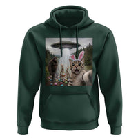 Funny Cat Selfie with Easter Bunny Bigfoot UFO Hoodie