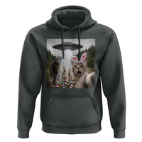 Funny Cat Selfie with Easter Bunny Bigfoot UFO Hoodie
