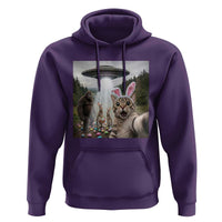 Funny Cat Selfie with Easter Bunny Bigfoot UFO Hoodie