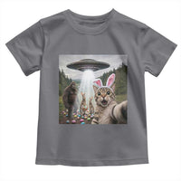Funny Cat Selfie with Easter Bunny Bigfoot UFO Toddler T Shirt