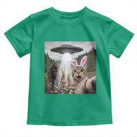 Funny Cat Selfie with Easter Bunny Bigfoot UFO Toddler T Shirt