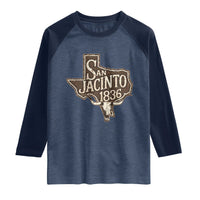 Battle of San Jacinto 1836 Texas History Independence Day Raglan Shirt