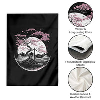 Washington DC Cherry Blossoms Monuments Memorials Japanese Style Garden Flag