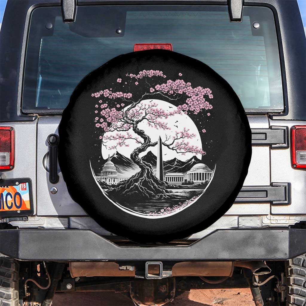 Washington DC Cherry Blossoms Monuments Memorials Japanese Style Spare Tire Cover