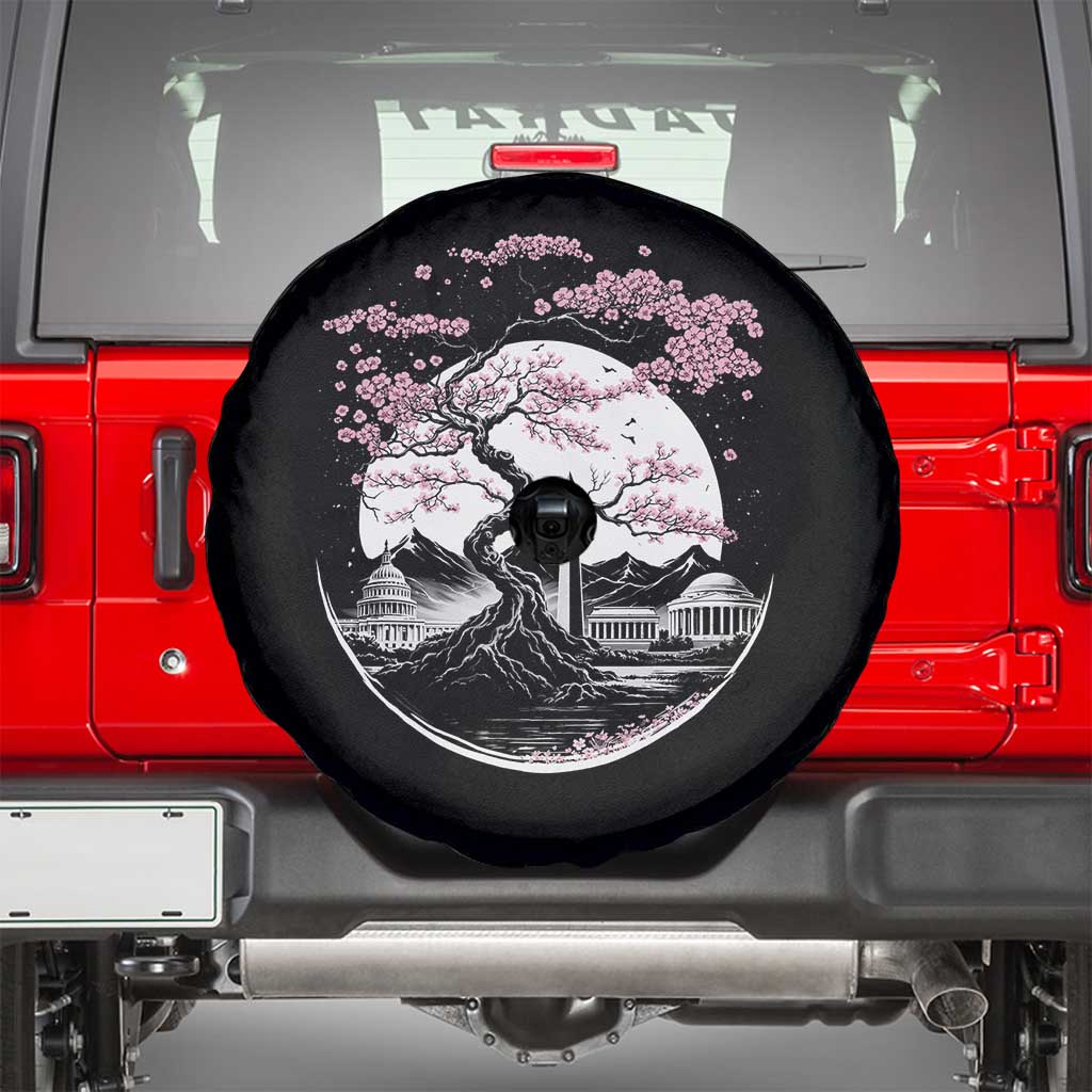 Washington DC Cherry Blossoms Monuments Memorials Japanese Style Spare Tire Cover