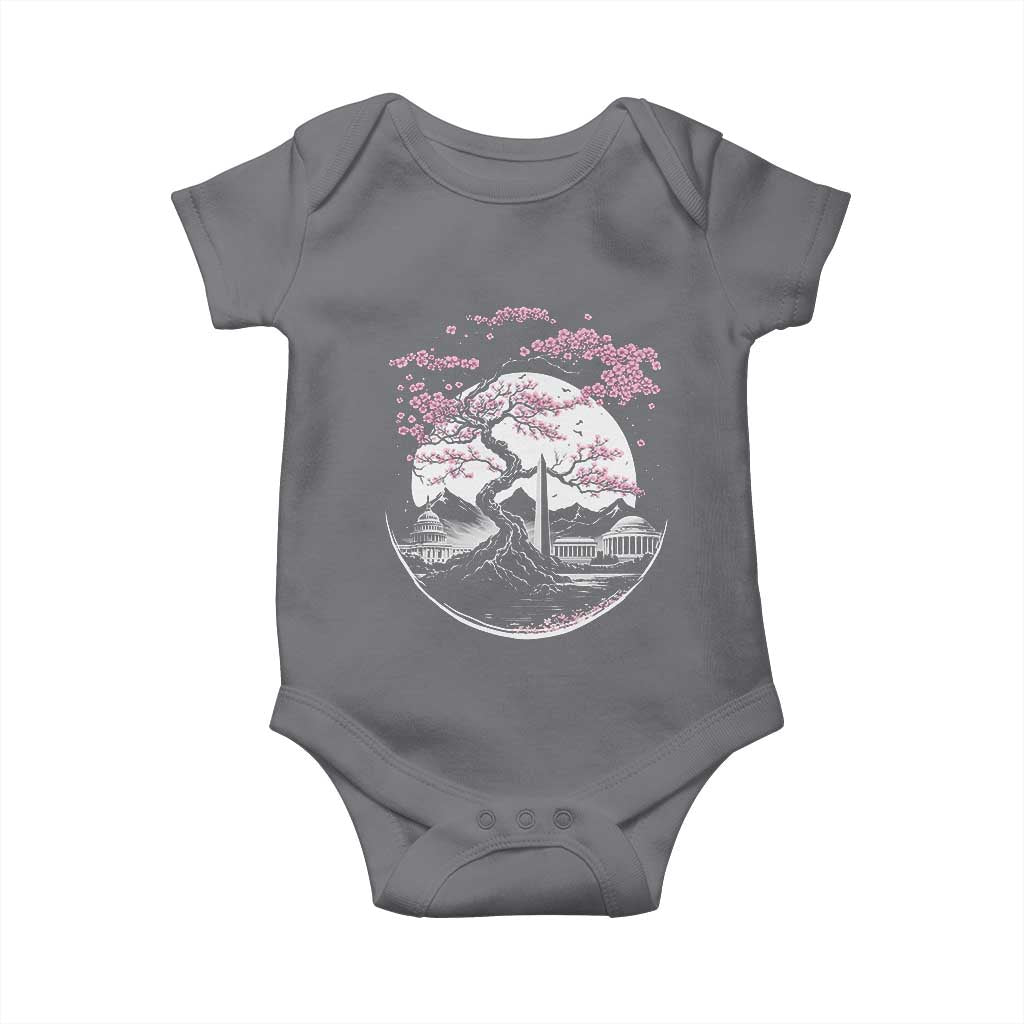 Washington DC Cherry Blossoms Monuments Memorials Japanese Style Baby Onesie