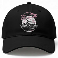 Washington DC Cherry Blossoms Monuments Memorials Japanese Style Baseball Cap