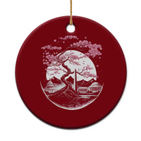 Washington DC Cherry Blossoms Monuments Memorials Japanese Style Ceramic Ornament