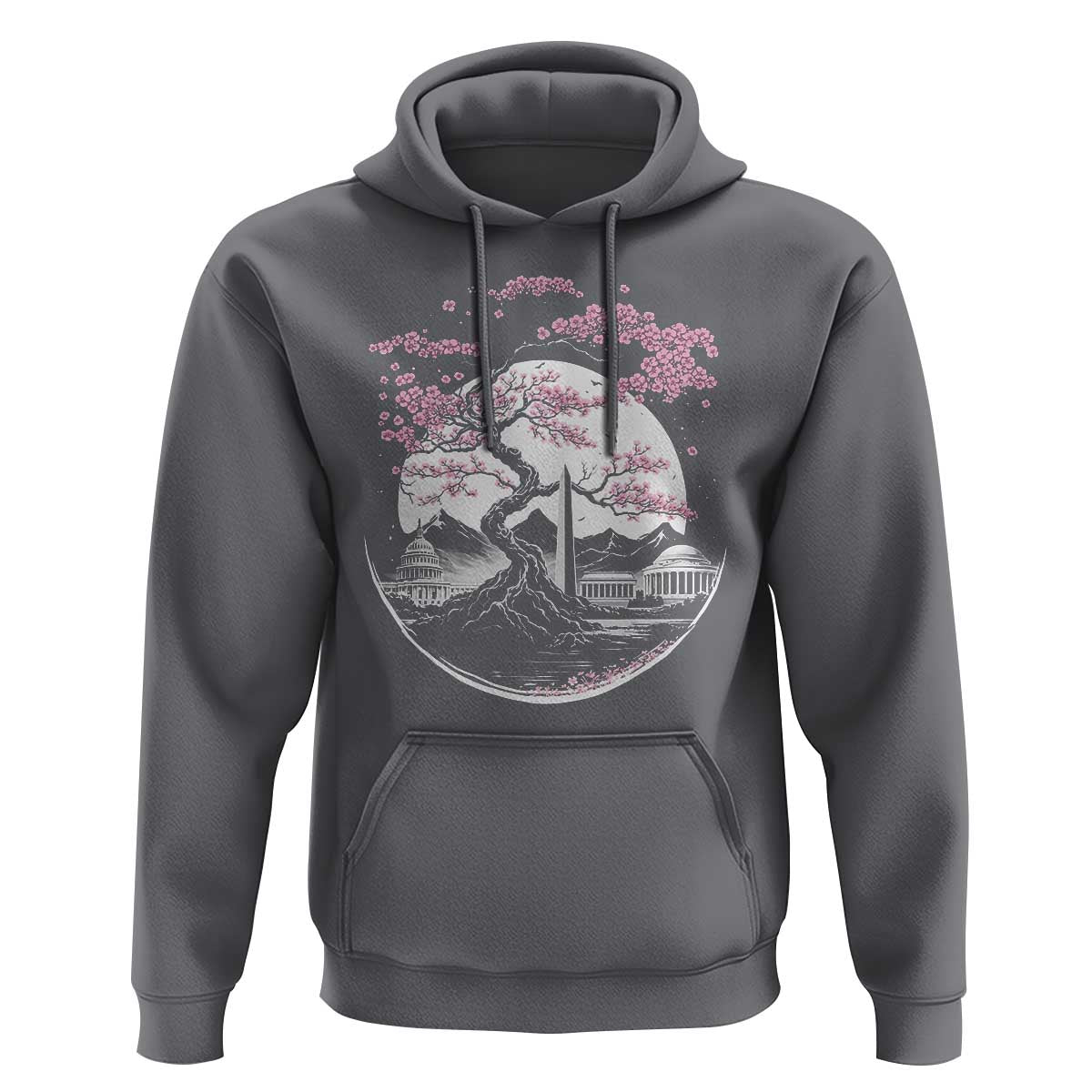 Washington DC Cherry Blossoms Monuments Memorials Japanese Style Hoodie