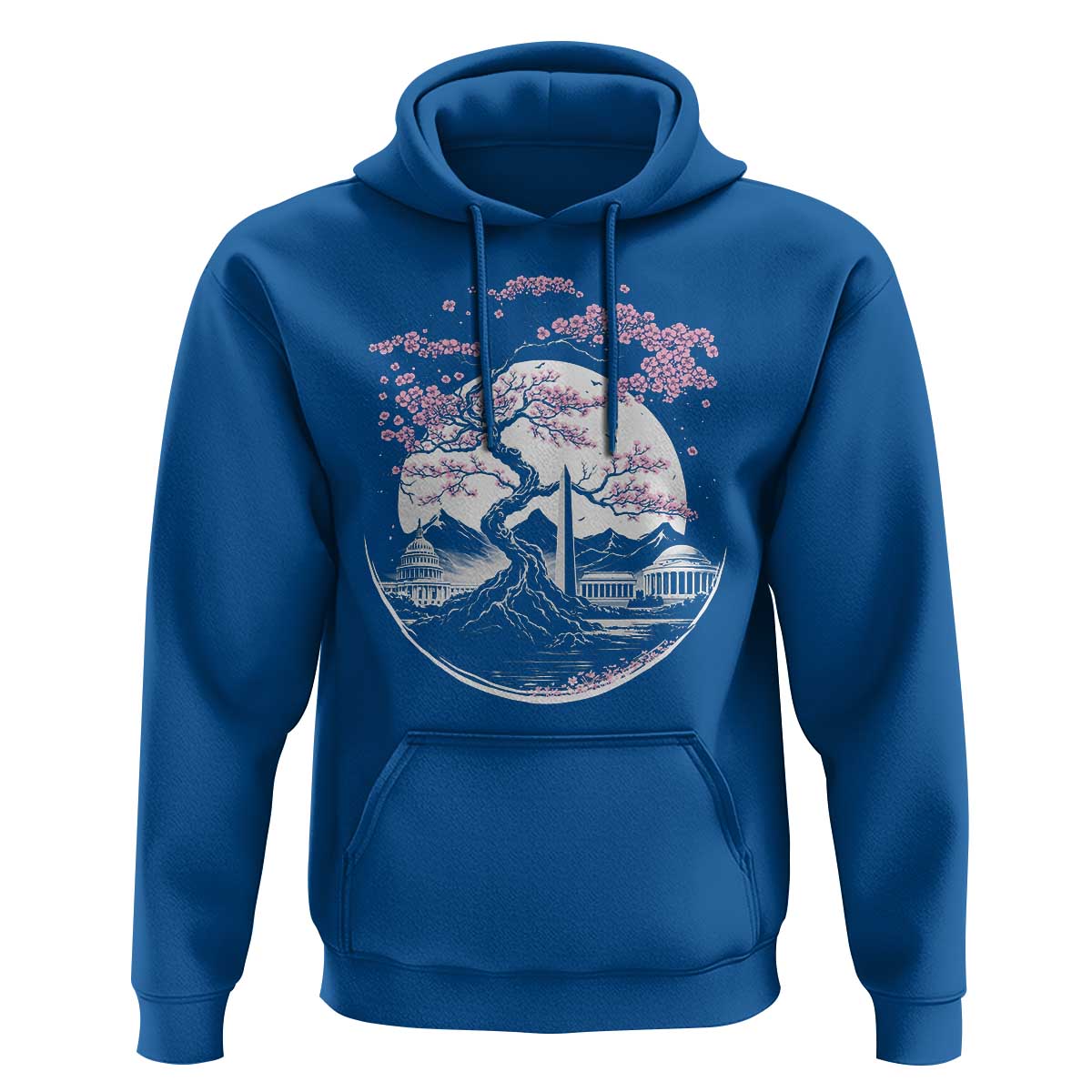 Washington DC Cherry Blossoms Monuments Memorials Japanese Style Hoodie