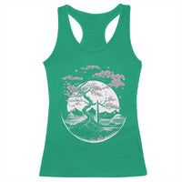 Washington DC Cherry Blossoms Monuments Memorials Japanese Style Racerback Tank Top