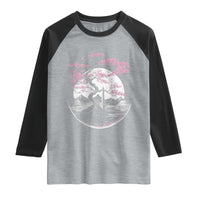 Washington DC Cherry Blossoms Monuments Memorials Japanese Style Raglan Shirt