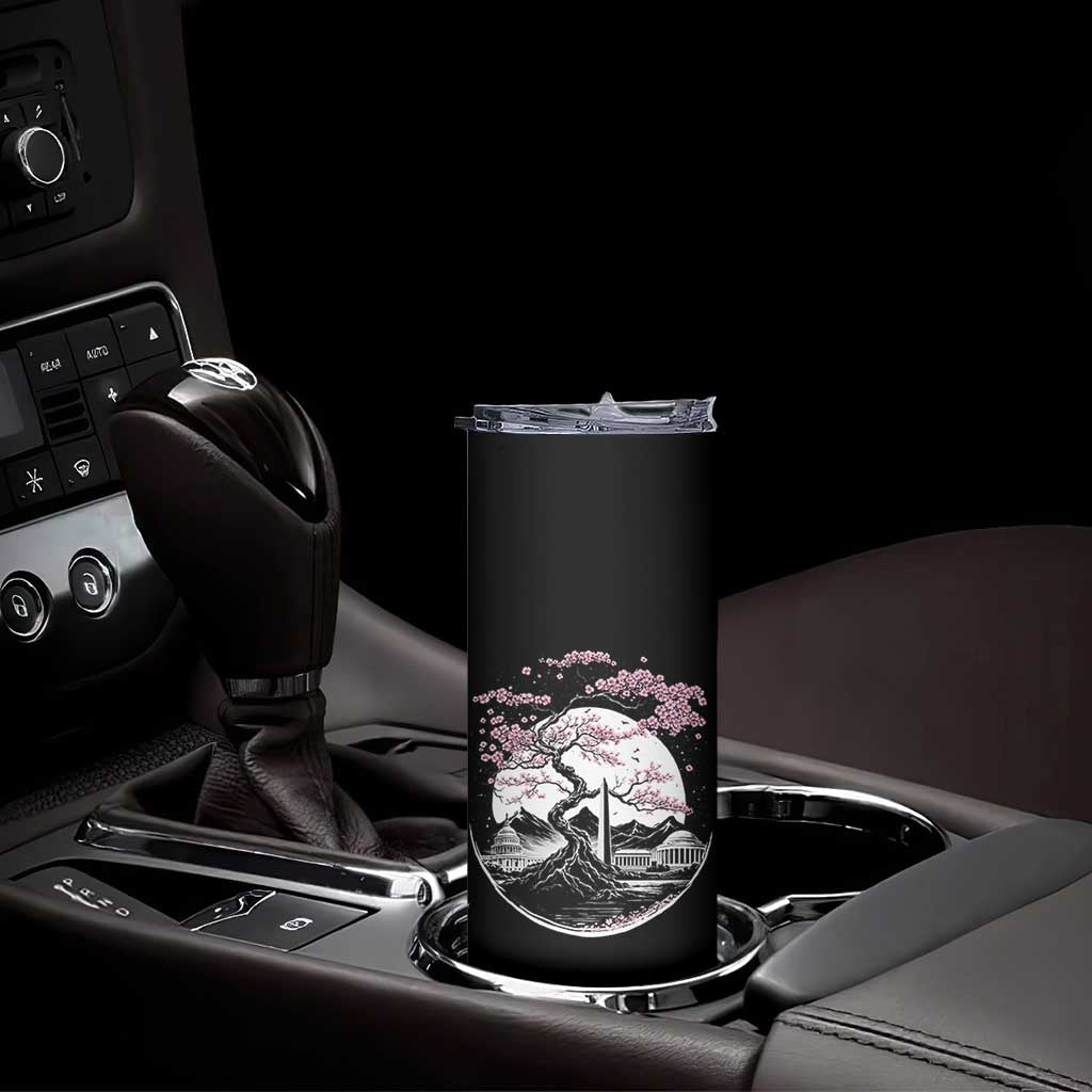 Washington DC Cherry Blossoms Monuments Memorials Japanese Style Skinny Tumbler