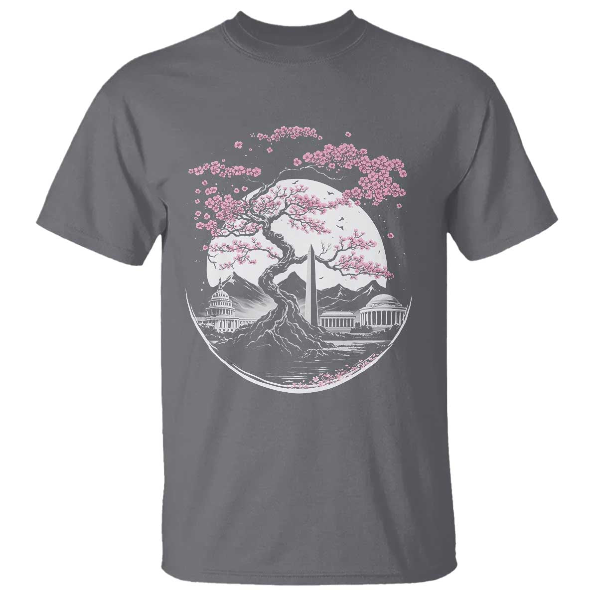 Washington DC Cherry Blossoms Monuments Memorials Japanese Style T Shirt