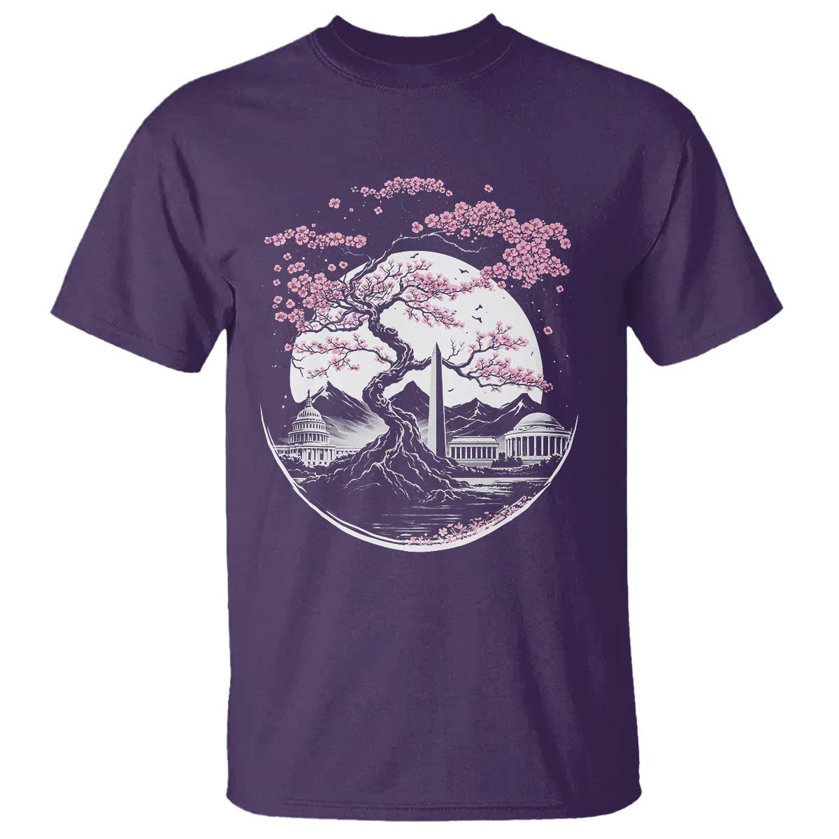 Washington DC Cherry Blossoms Monuments Memorials Japanese Style T Shirt