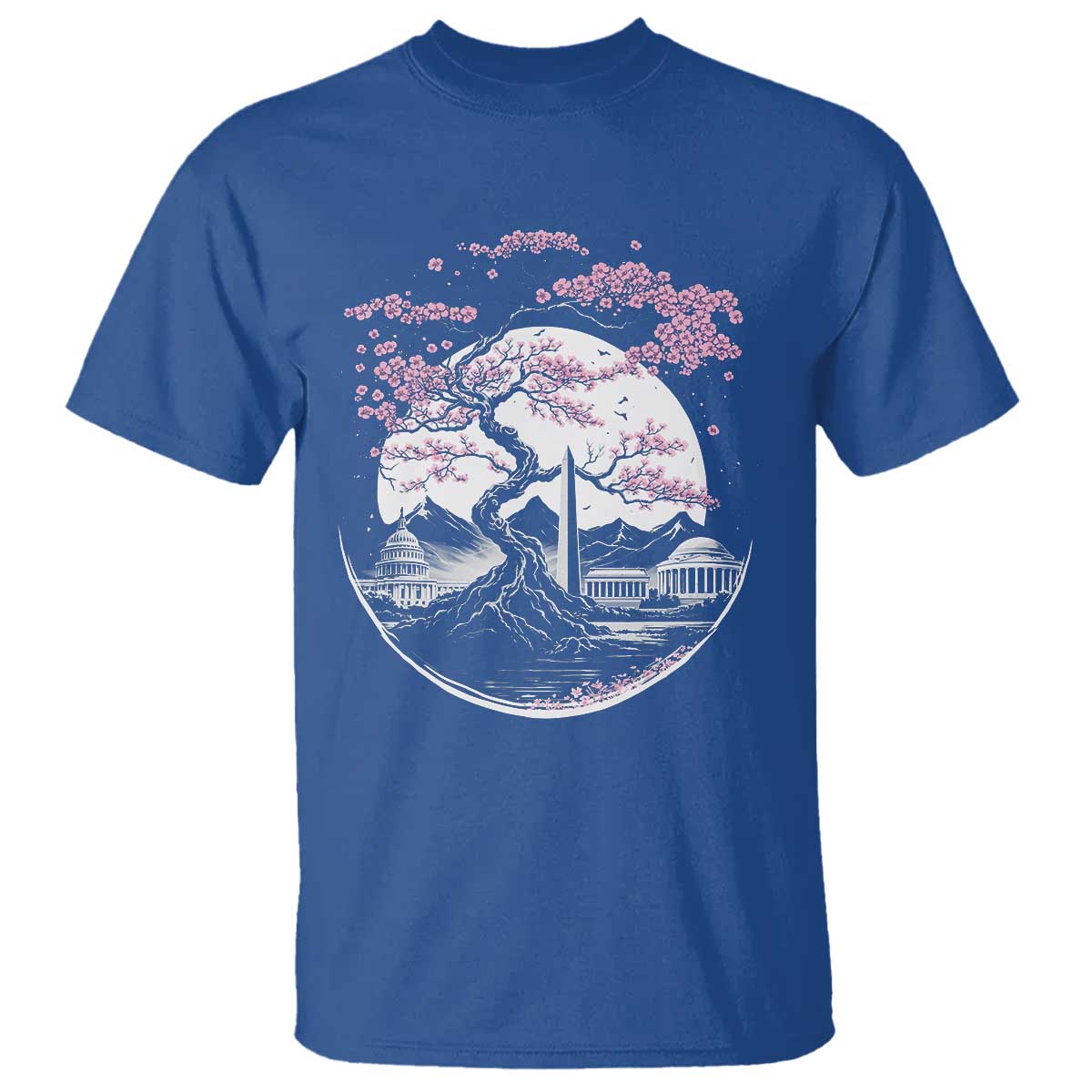 Washington DC Cherry Blossoms Monuments Memorials Japanese Style T Shirt