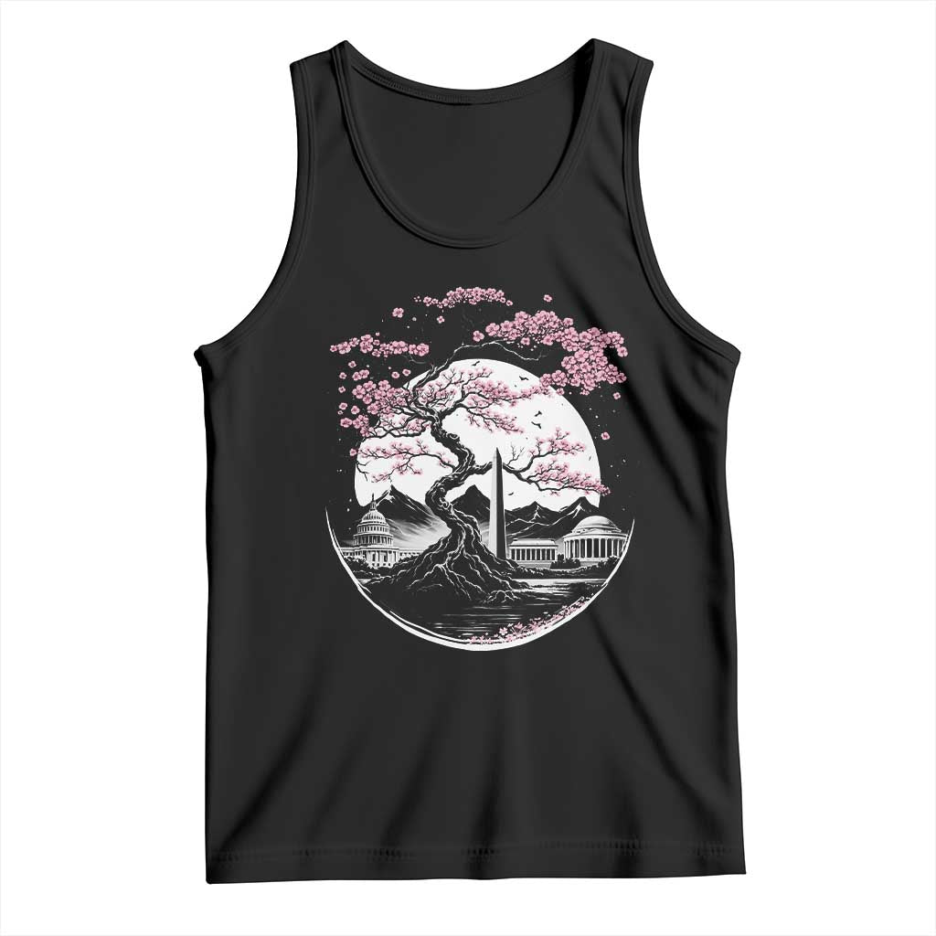 Washington DC Cherry Blossoms Monuments Memorials Japanese Style Tank Top