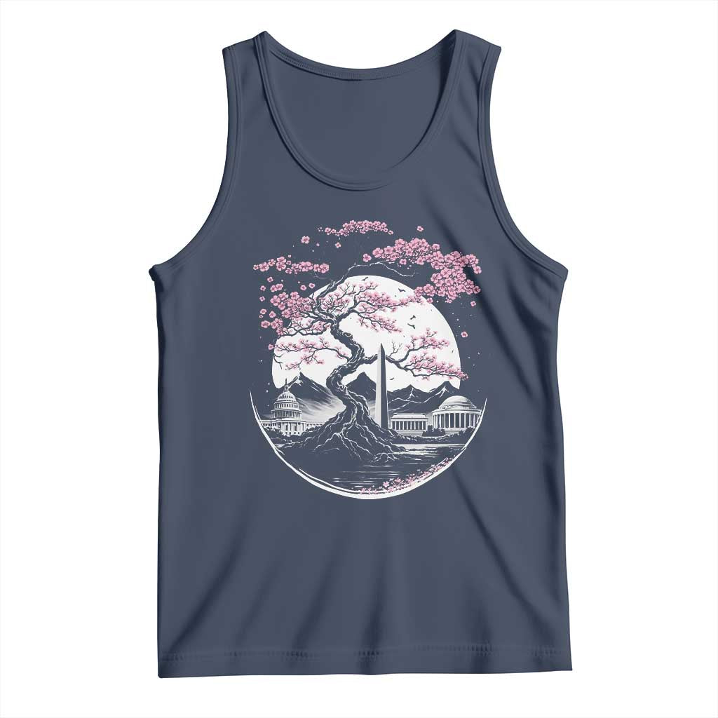 Washington DC Cherry Blossoms Monuments Memorials Japanese Style Tank Top