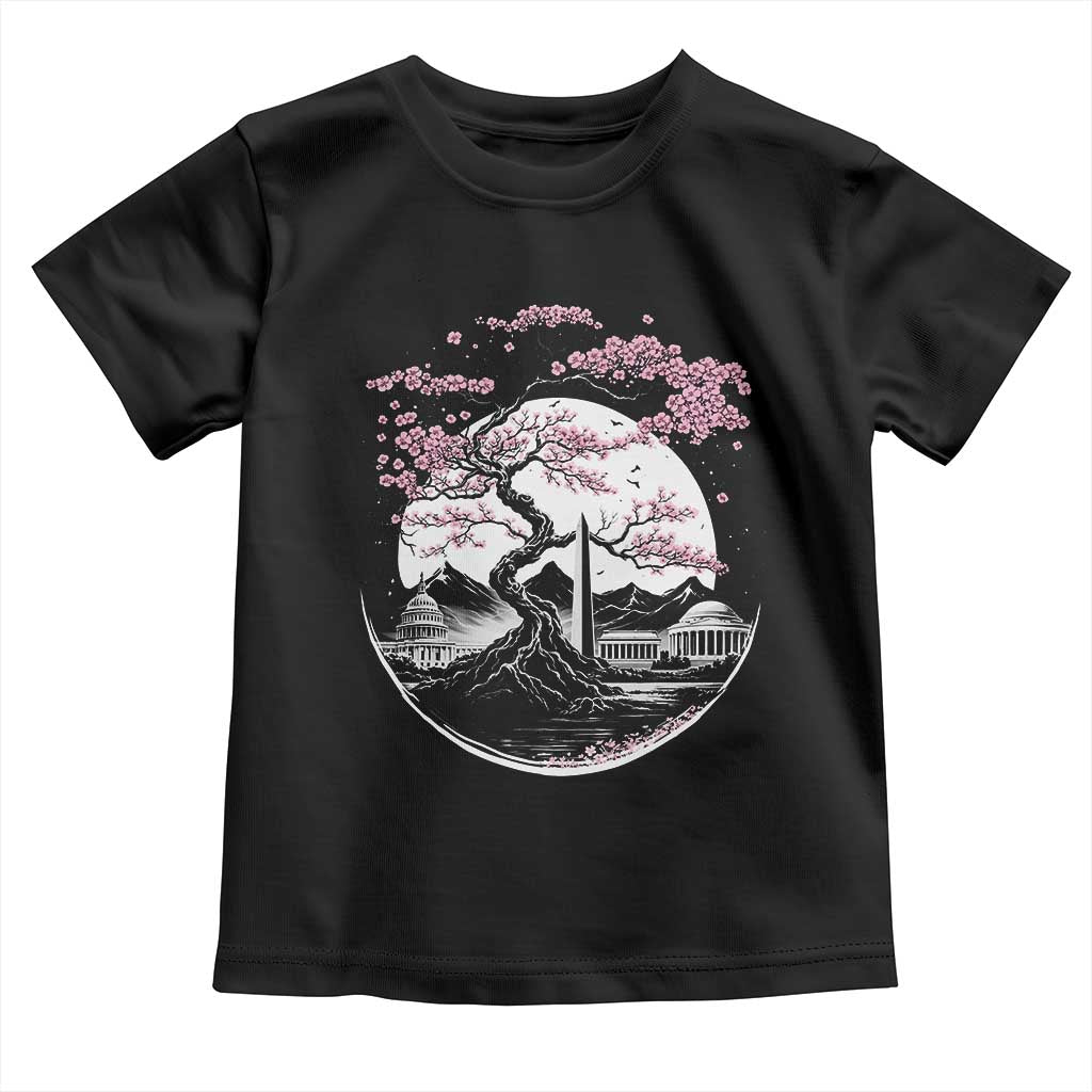 Washington DC Cherry Blossoms Monuments Memorials Japanese Style Toddler T Shirt