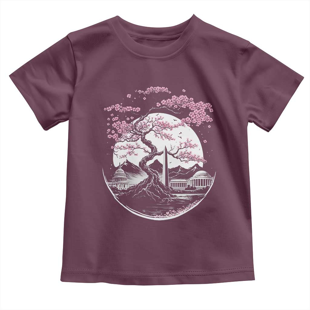 Washington DC Cherry Blossoms Monuments Memorials Japanese Style Toddler T Shirt