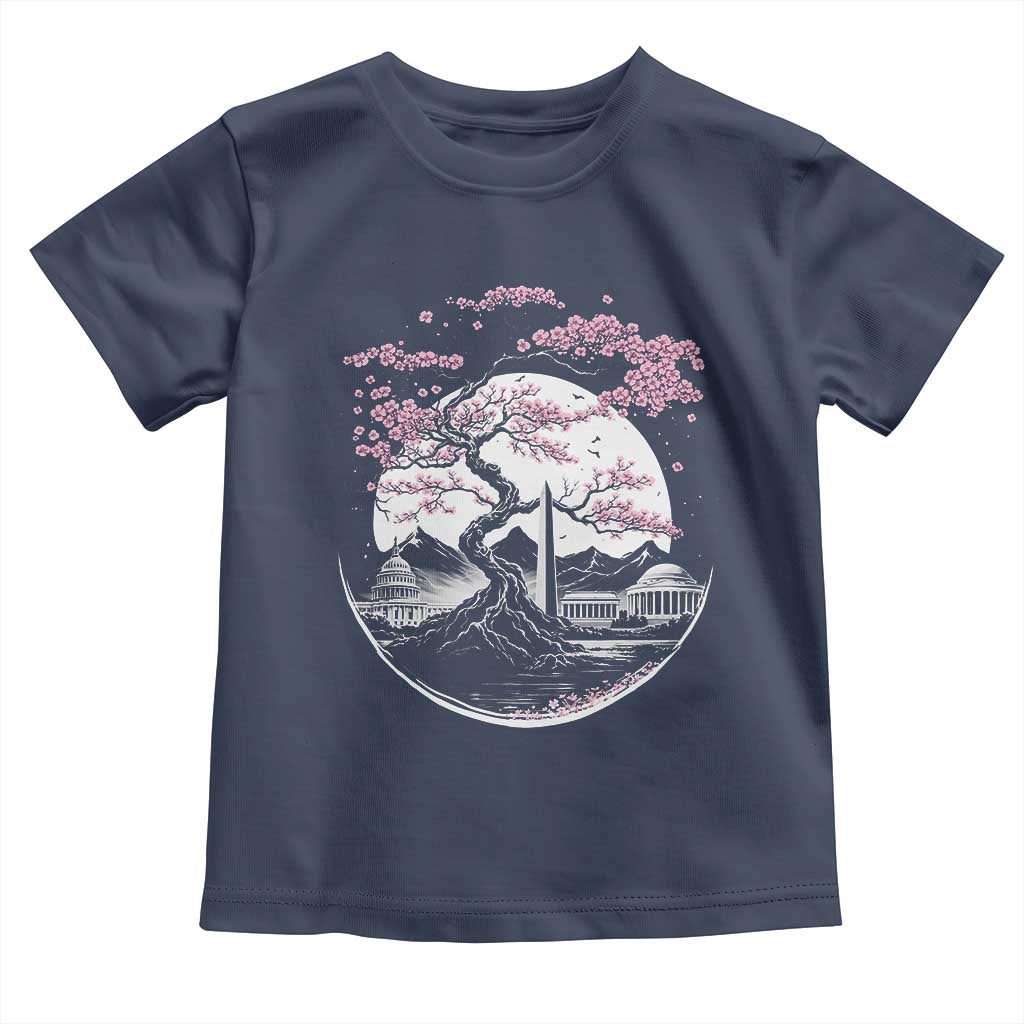 Washington DC Cherry Blossoms Monuments Memorials Japanese Style Toddler T Shirt