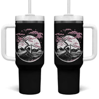 Washington DC Cherry Blossoms Monuments Memorials Japanese Style Tumbler With Handle