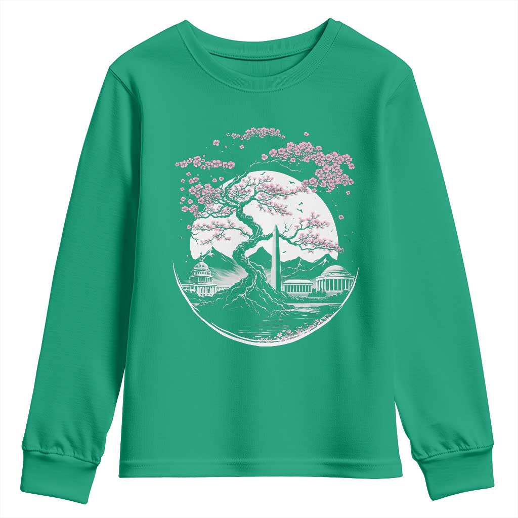 Washington DC Cherry Blossoms Monuments Memorials Japanese Style Youth Sweatshirt