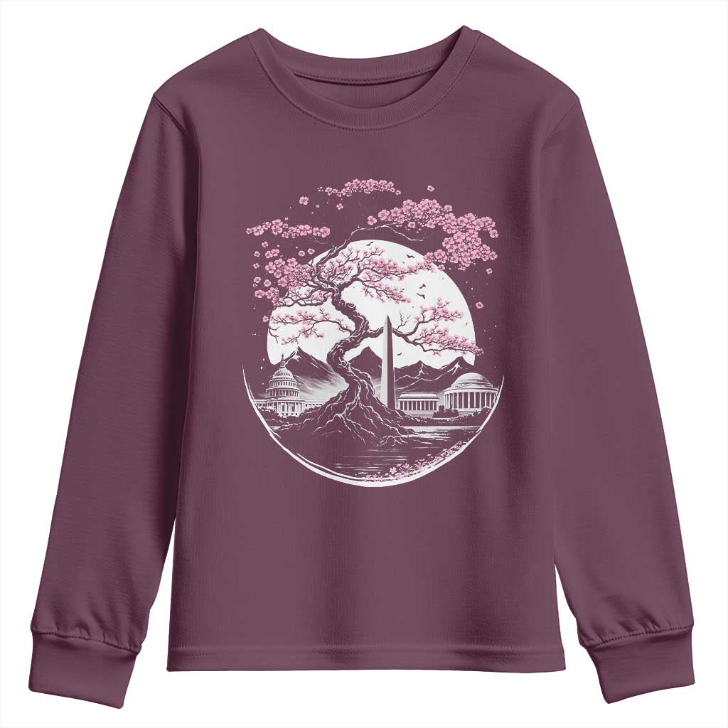 Washington DC Cherry Blossoms Monuments Memorials Japanese Style Youth Sweatshirt
