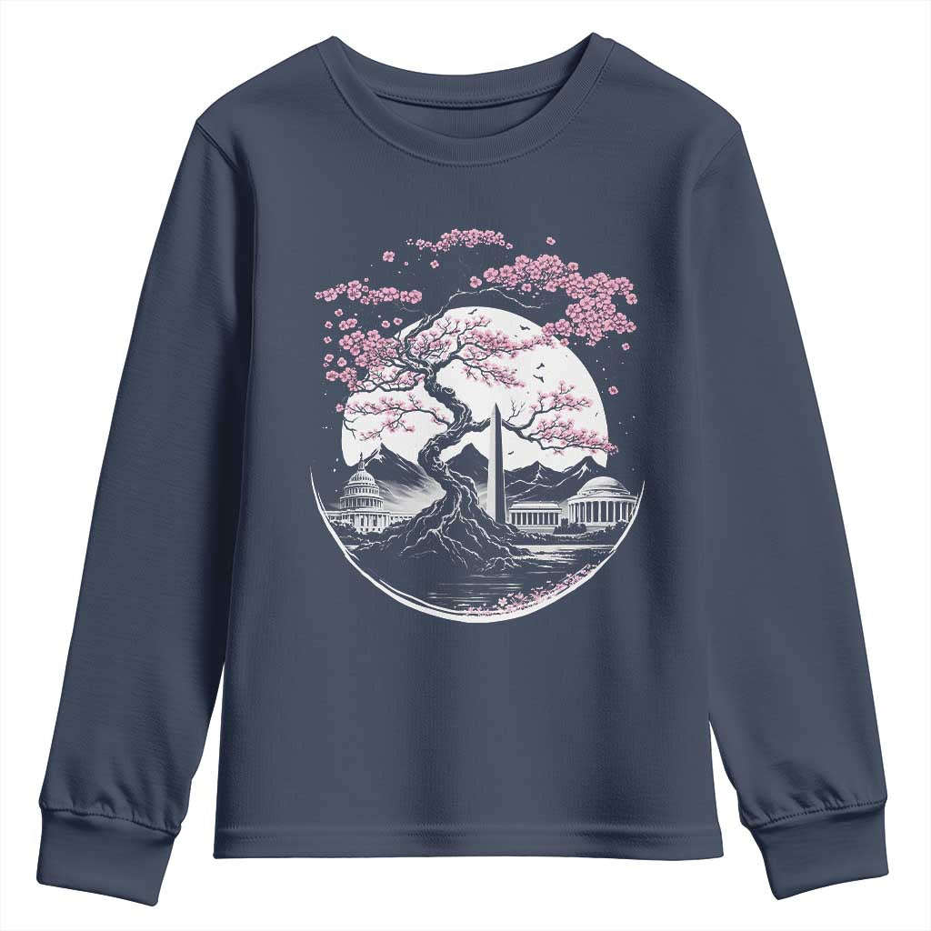 Washington DC Cherry Blossoms Monuments Memorials Japanese Style Youth Sweatshirt