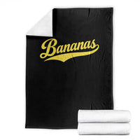 Bananas Retro Throwback Baseball Sport Lover Throw Blanket