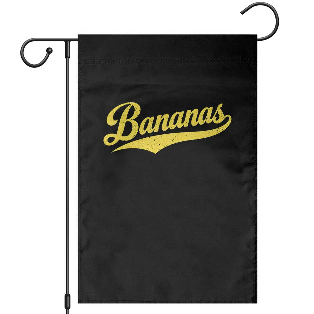 Bananas Retro Throwback Baseball Sport Lover Garden Flag